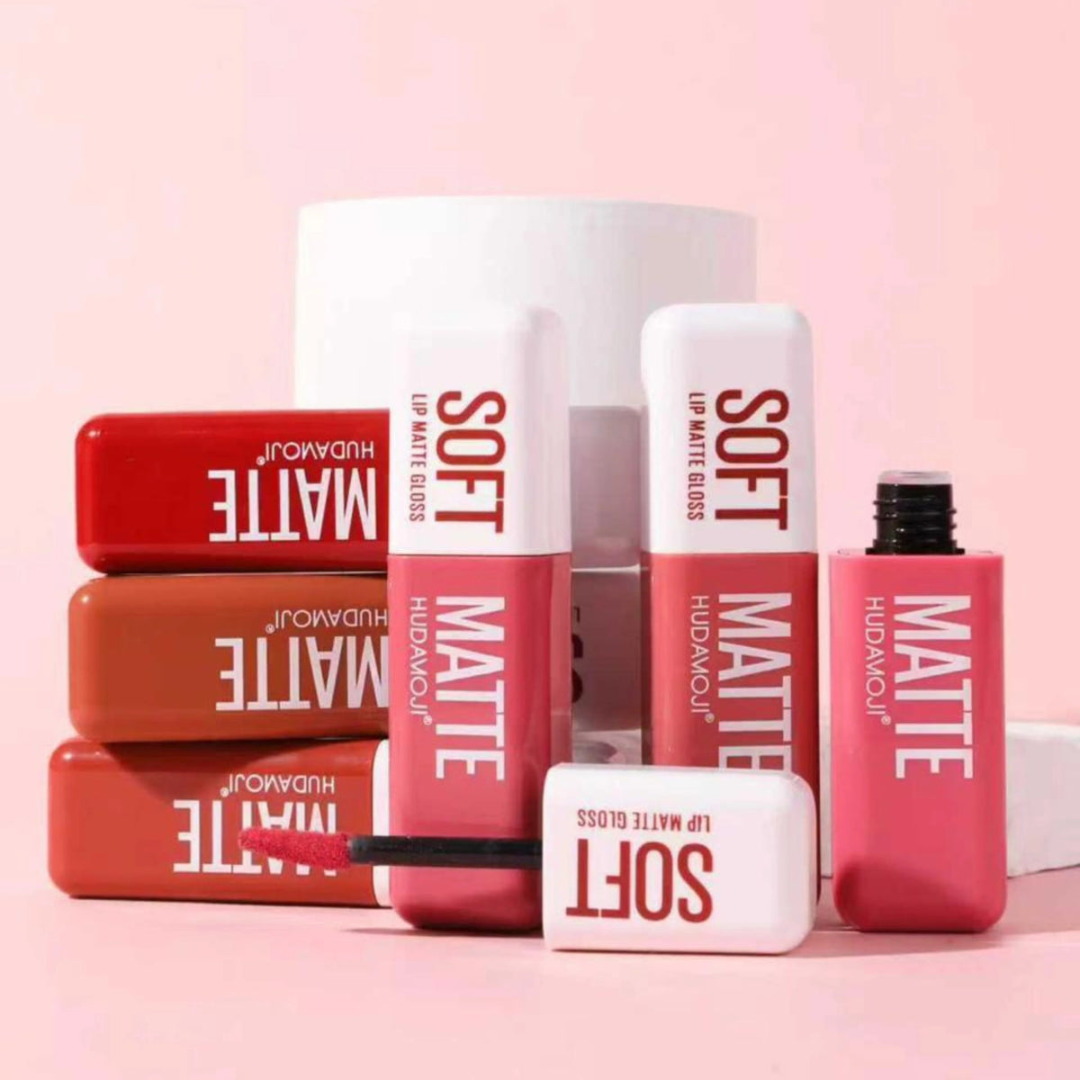 Hudamoji Soft Matte Lip Gloss & Liquid Lipstick – Velvety Long-Lasting Lip Color